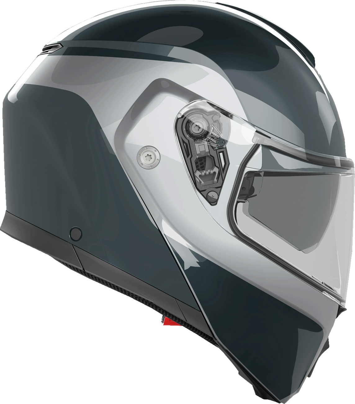 AGV Streetmodular Helmet Levico in gray and silver, XL size, showcasing its sleek design and advanced safety features.