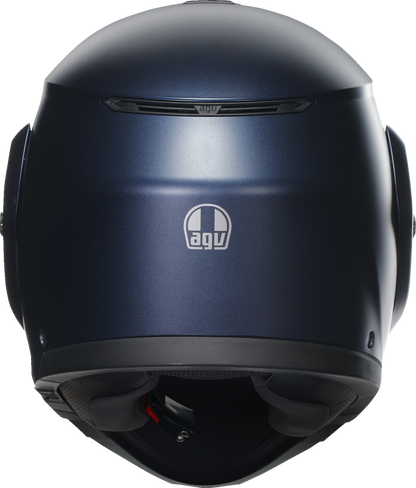 AGV Streetmodular Helmet in matte blue, small size, showcasing sleek design and advanced safety features.