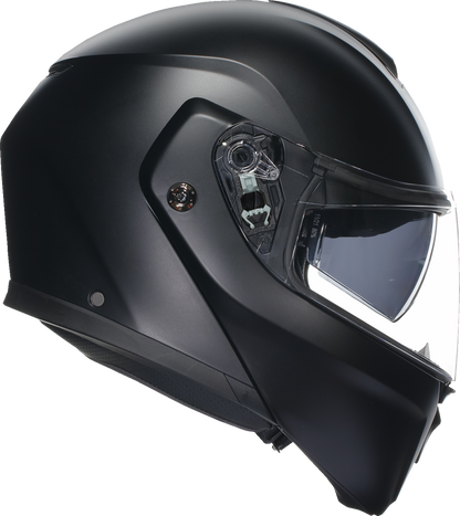 AGV Streetmodular helmet in matte black with Pinlock® 70 MaxVision™, small size, featuring a sleek, aerodynamic design.