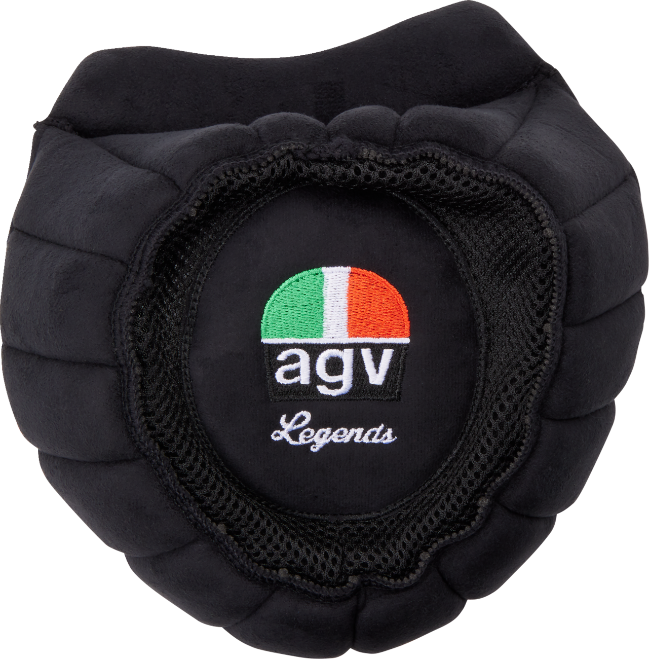 Black AGV X101 helmet replacement liner in medium size, showing the interior padding designed for comfort and fit.