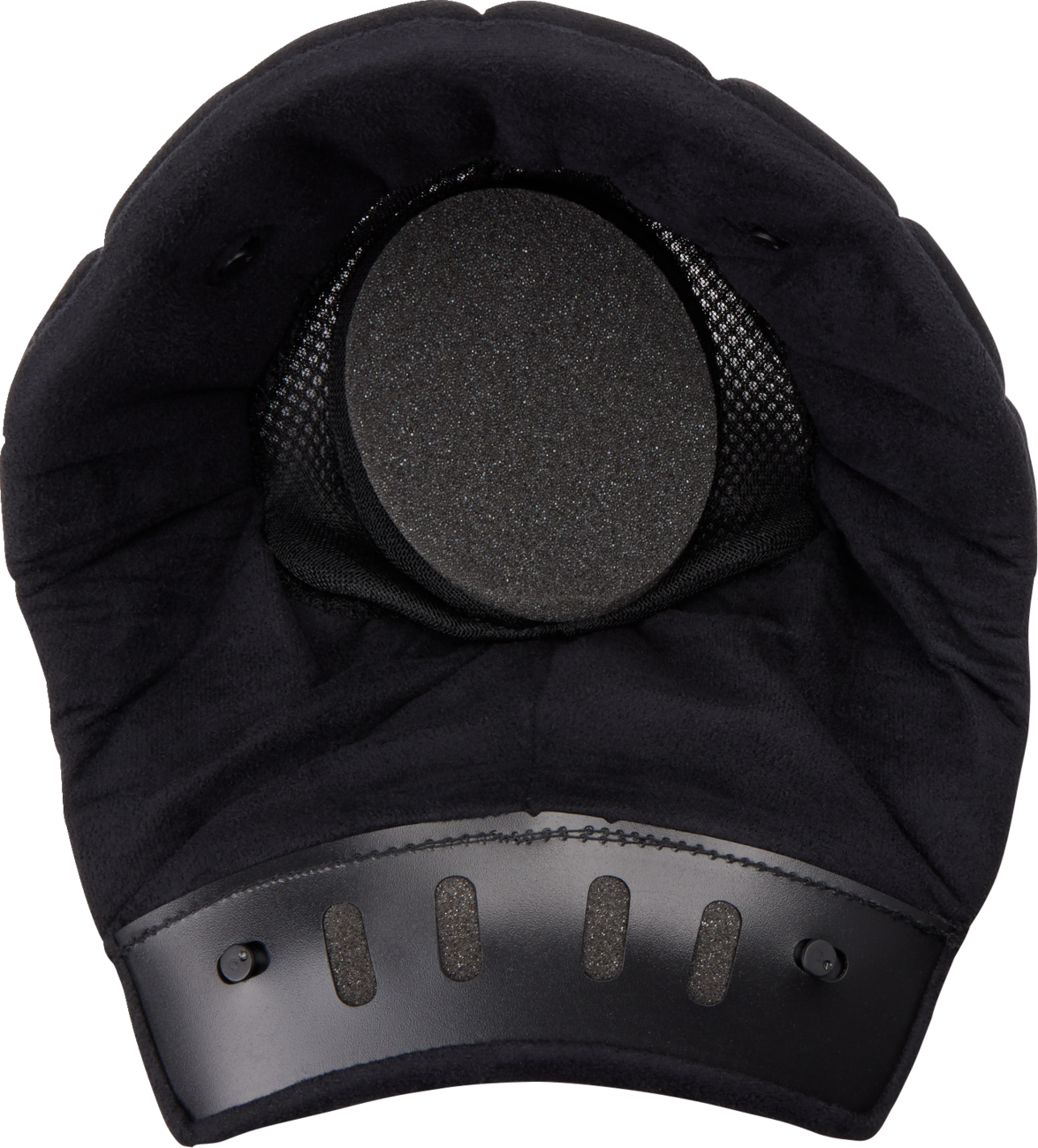 Black AGV X101 helmet replacement liner in medium size, shown fitted inside the helmet for comfort and safety.