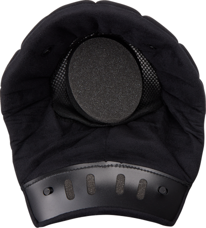 Black AGV X101 helmet replacement liner in medium size, shown fitted inside the helmet for comfort and safety.