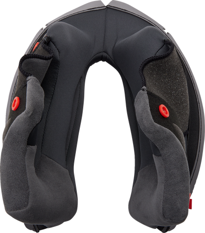 AGV K6/K6 S helmet cheek pads in black and gray, size XS, showing a comfortable replacement fit for helmet interior upgrade.