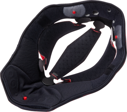 Black and red AGV Pista GP RR helmet replacement liner in XL size, featuring comfortable padding and secure fit.