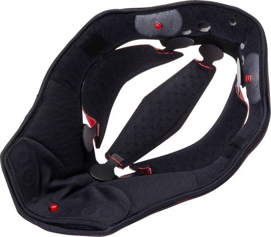 Black and red AGV Pista GP RR helmet replacement liner in XL size, featuring comfortable padding and secure fit.