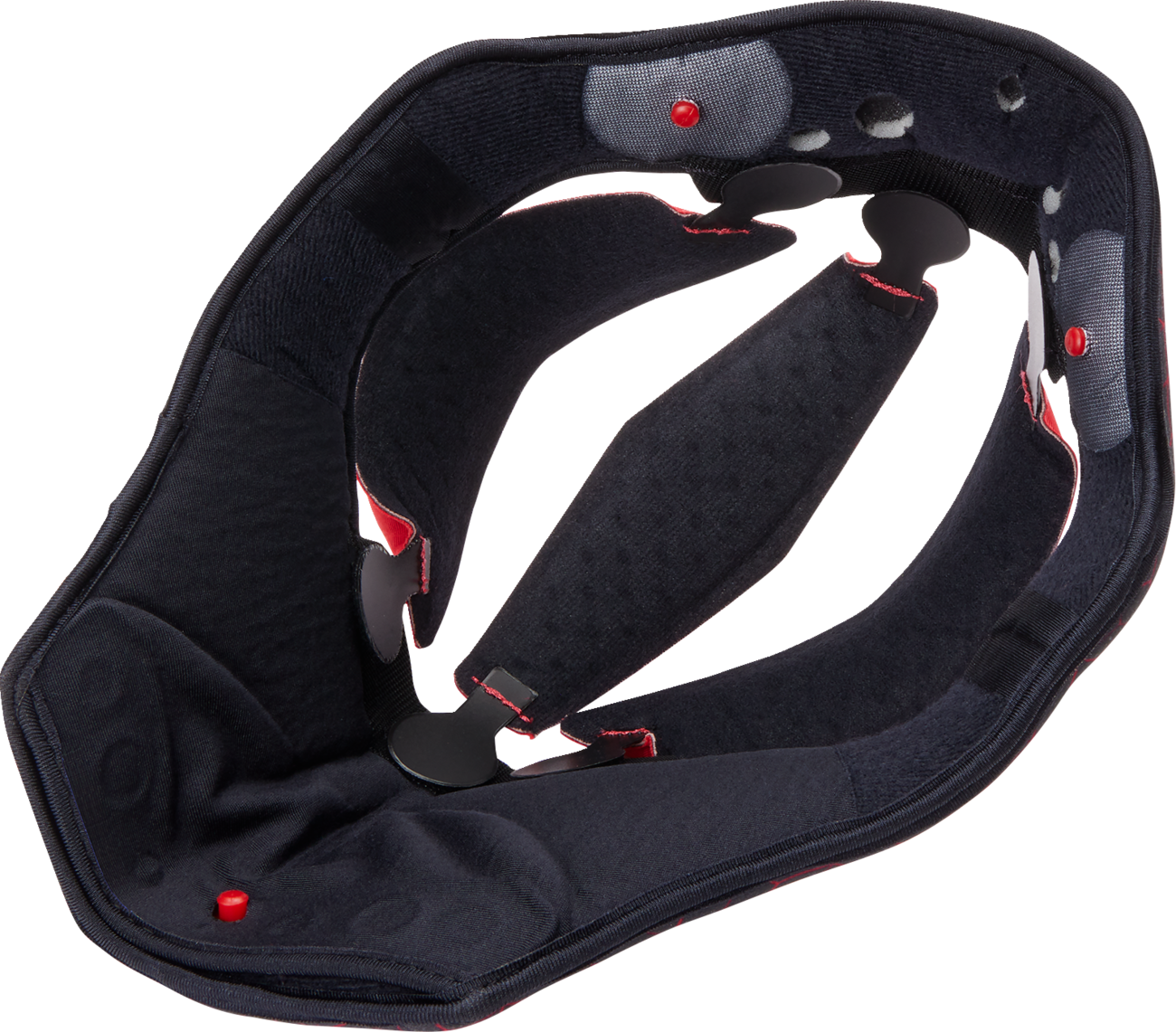 AGV Pista GP RR helmet replacement liner in black and red, large size, helmet accessories for optimal fit and comfort.