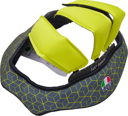 AGV Pista GP RR helmet replacement liner and crown pad in small gray and yellow for helmet comfort and fit.