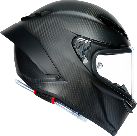 AGV Pista GP RR matte carbon helmet in medium size, featuring aerodynamic design and racing safety features.