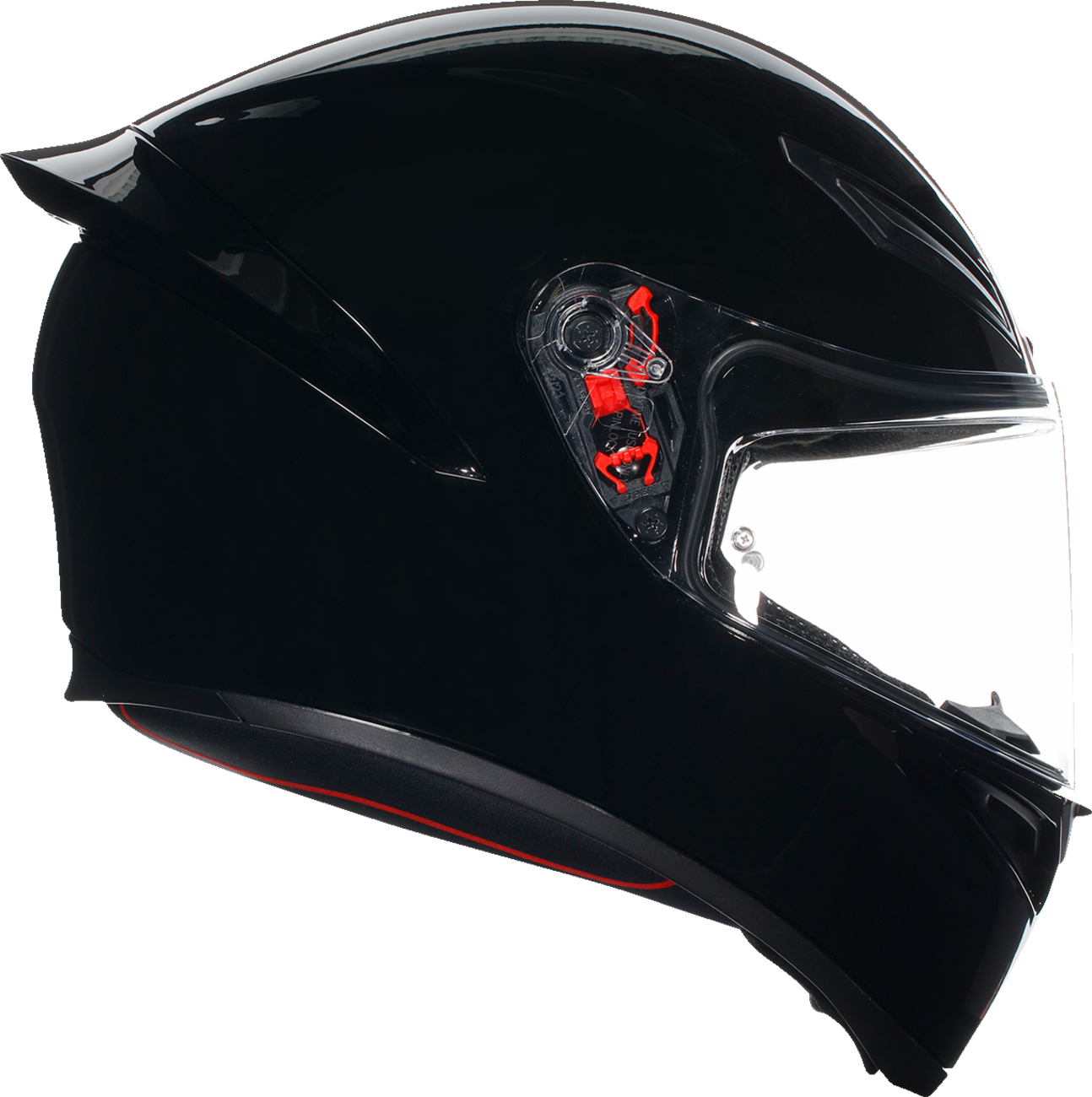 AGV K1 S black helmet with XL size, Double D retention, ventilation system, and Pinlock® ready for motorcycle riding.