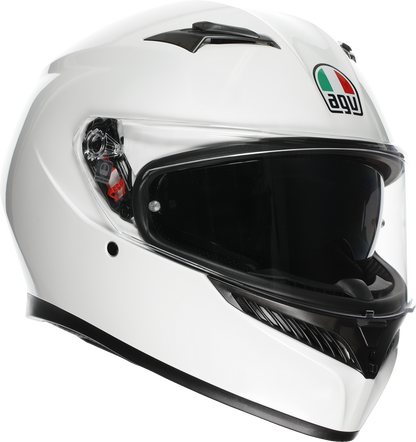 AGV K3 Helmet Mono White Small 2118381004-022-S with Pinlock® Lens and Advanced Ventilation