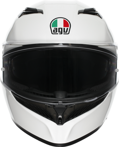 AGV K3 Helmet Mono White Small 2118381004-022-S with Pinlock® Lens and Advanced Ventilation