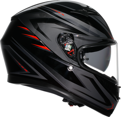 AGV K3 Helmet Syth Black/Red XL – High-Performance Motorcycle Helmet with Pinlock® Lens and Advanced Ventilation