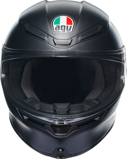 AGV K6 S Matte Black motorcycle helmet in medium size, featuring a sleek design and matte finish.