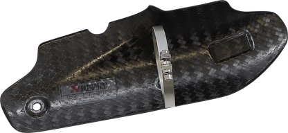 AKRAPOVIC heat shield P-HSB12SO8 for enhanced exhaust protection, showing the sleek metal design and mounting features.