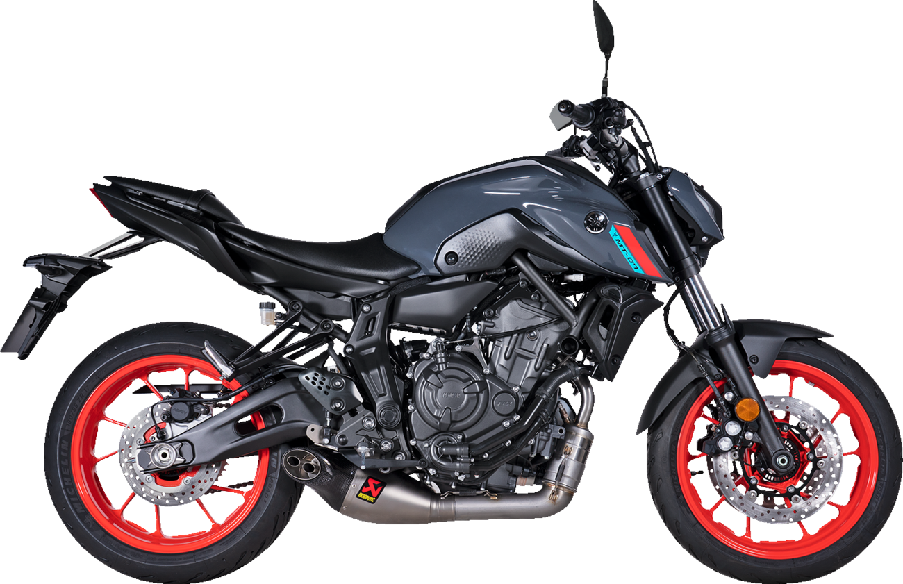 AKRAPOVIC Racing Line Exhaust System for Yamaha MT-07/XSR 700 – Titanium (Part S-Y7R8-HEGEHT/1)