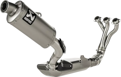 AKRAPOVIC Racing Line Titanium Exhaust System for Yamaha XSR 900, showcasing the sleek, lightweight design and exhaust components.