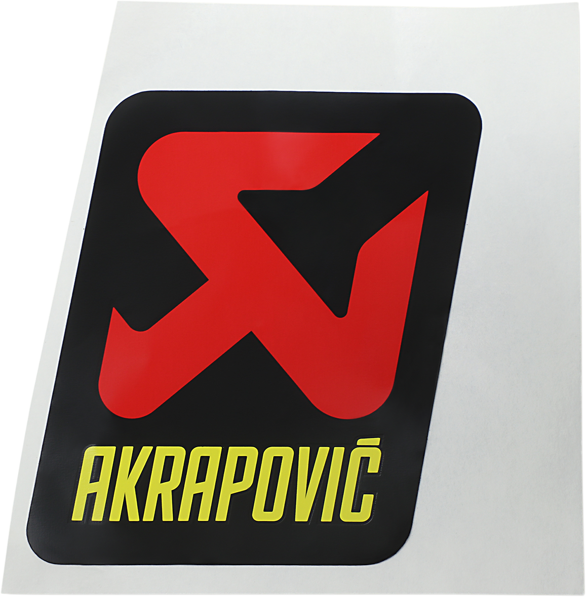 AKRAPOVIC replacement sticker P-HST14AL for motorcycle exhaust systems, featuring the AKRAPOVIC logo and design.