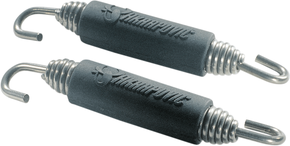 AKRAPOVIC 80mm P-S1 spring for exhaust system replacement, shown in close-up with metal finish and coil design.