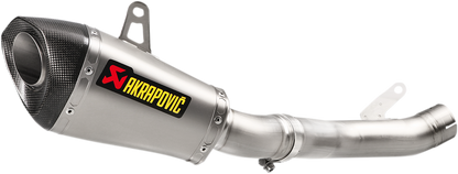 AKRAPOVIC titanium muffler for Kawasaki ZX-10R and RR, featuring sleek design and high-performance exhaust system.