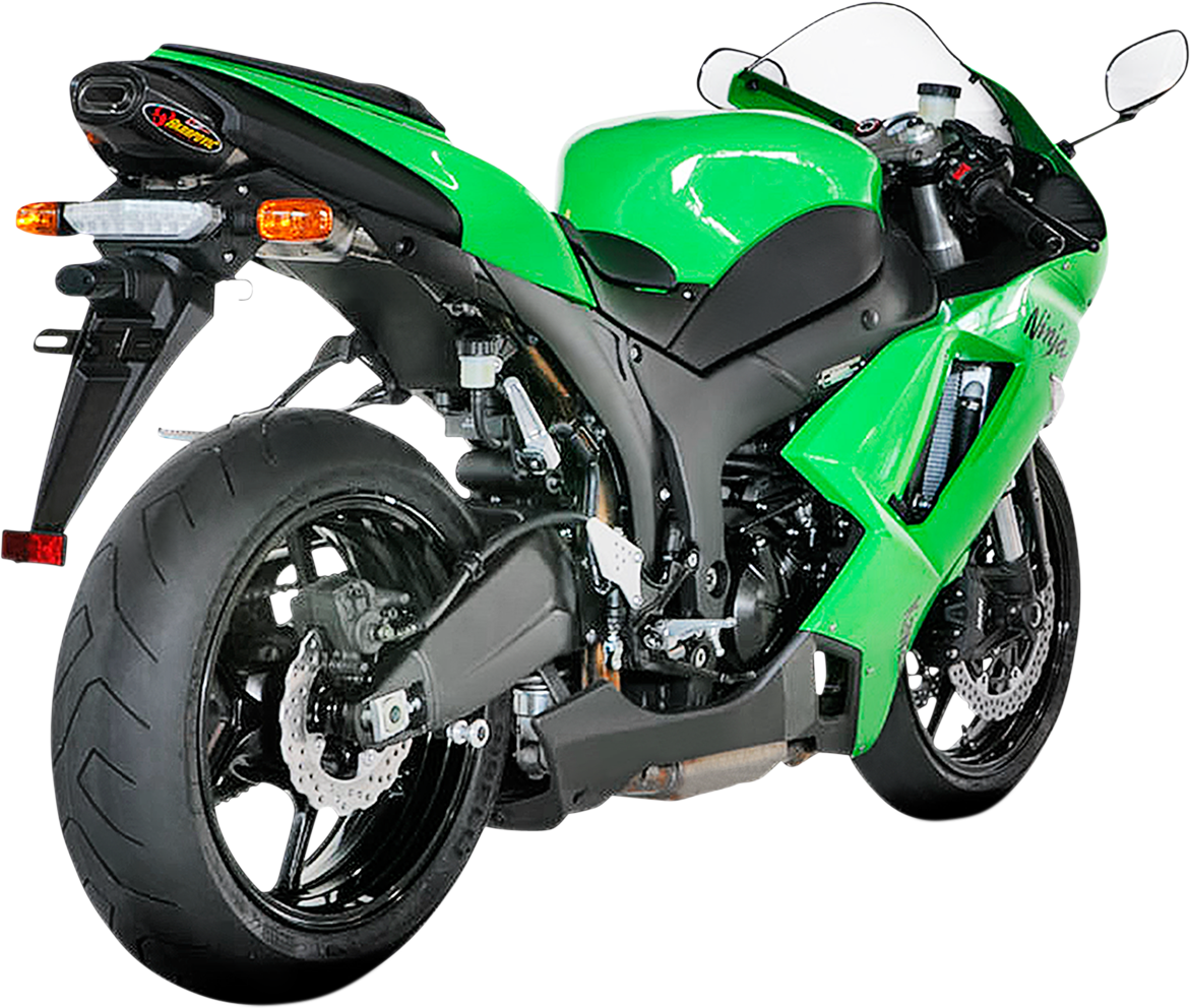 AKRAPOVIC Titanium Muffler S-K6SO5-HACT for motorcycle, lightweight exhaust with sleek titanium finish and performance enhancements