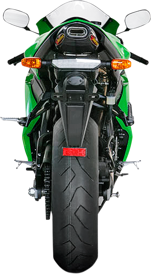 AKRAPOVIC Titanium Motorcycle Muffler S-K6SO5-HACT, lightweight and sleek exhaust part for enhanced motorcycle performance.