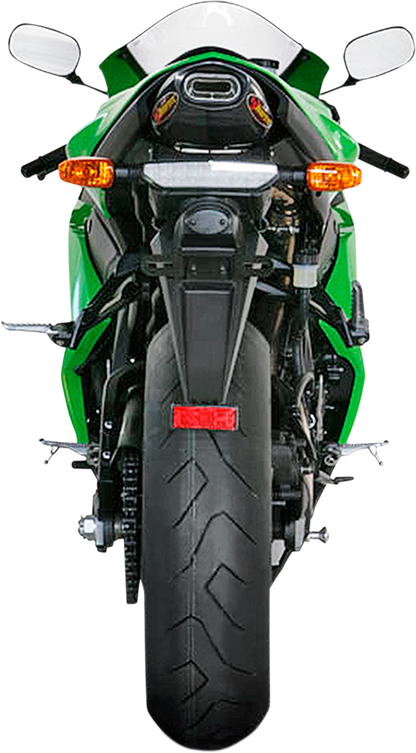 AKRAPOVIC Titanium Motorcycle Muffler S-K6SO5-HACT, lightweight and sleek exhaust part for enhanced motorcycle performance.