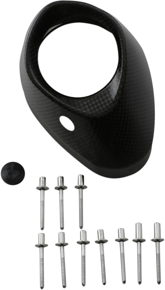 AKRAPOVIC V-EC36 replacement end cap for T33 Type 1 exhaust system, shown attached to the exhaust pipe in the image.