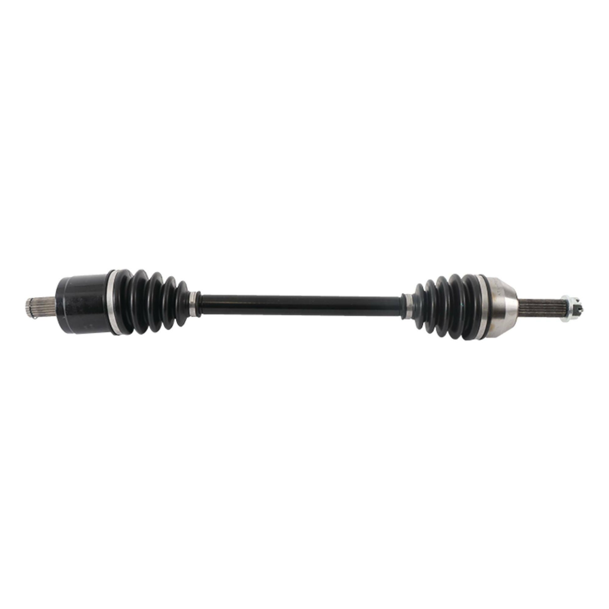 ALL BALLS ABM-PO-8-308 axle showing a durable metal rod with mounting points, designed for precise OEM fit and performance.