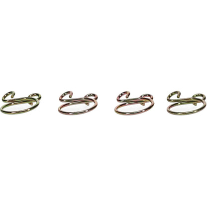 ALL BALLS FS00048 Hose Clamps Refill Kit with four stainless steel clamps for secure hose connections.