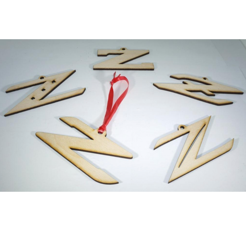 ZSPEC Laser-Engraved Wood Ornaments, Set of Five Nissan Z Ornaments, 4" - Howling Moto