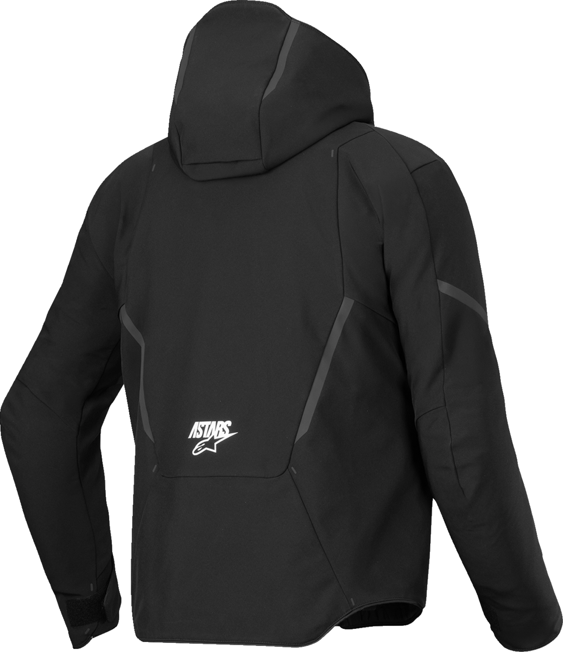 Alpinestars Aeroshell waterproof jacket in black, 3XL size, softshell design for riders with a sleek, style-focused look.