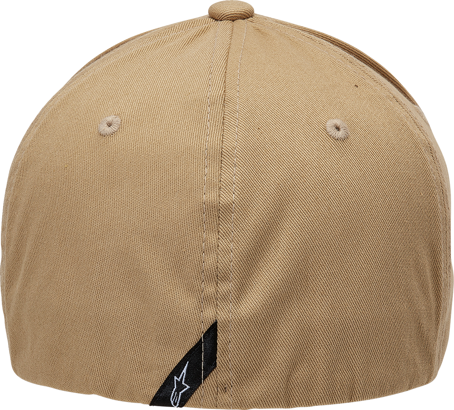 Alpinestars Ageless Curve Hat in sand and black, size small/medium, with curved brim and logo details in a casual outdoor style.