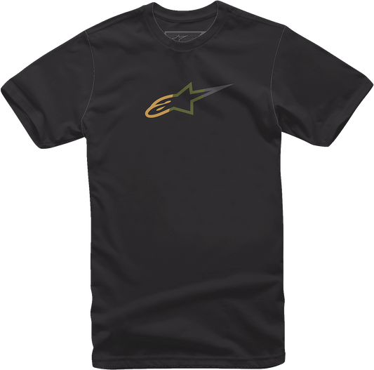 Alpinestars Ageless Rake T-Shirt in black, size 2XL, featuring the Alpinestars logo and graphic design on the front.