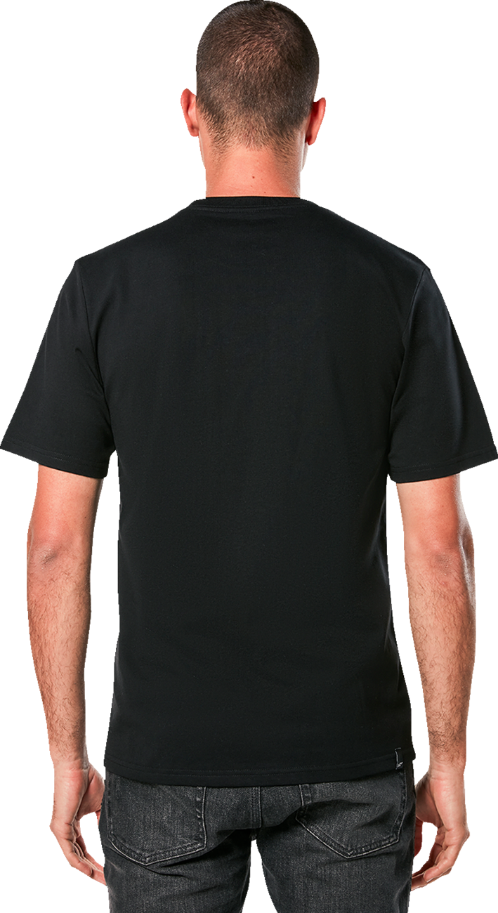 Alpinestars Always 2.0 CSF T-Shirt in black, white, and red, XL size, featuring the Alpinestars logo and sporty design.