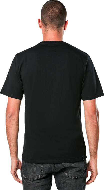 Alpinestars Always 2.0 CSF T-Shirt in black, white, and red, XL size, featuring the Alpinestars logo and sporty design.