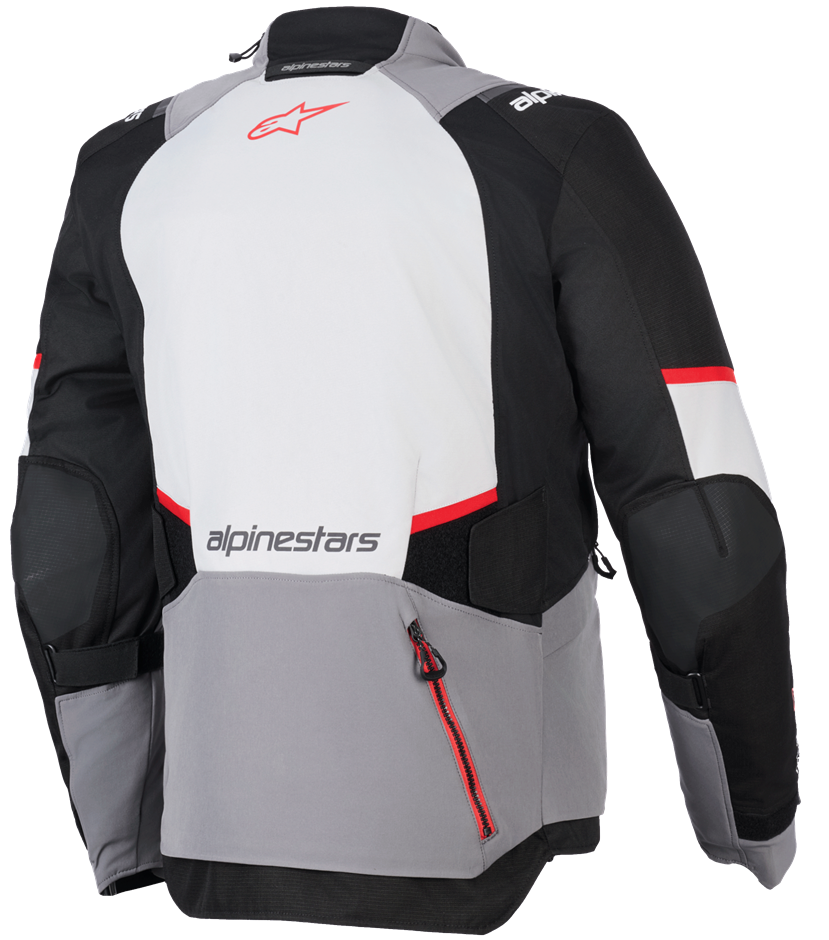 Alpinestars Andes V4 Drystar motorcycle jacket in medium, waterproof and breathable all-weather gear with protective features.