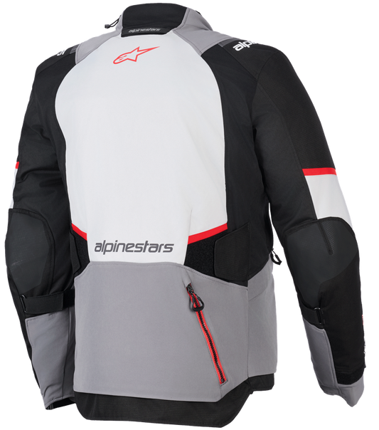Alpinestars Andes V4 Drystar motorcycle jacket in medium, waterproof and breathable all-weather gear with protective features.