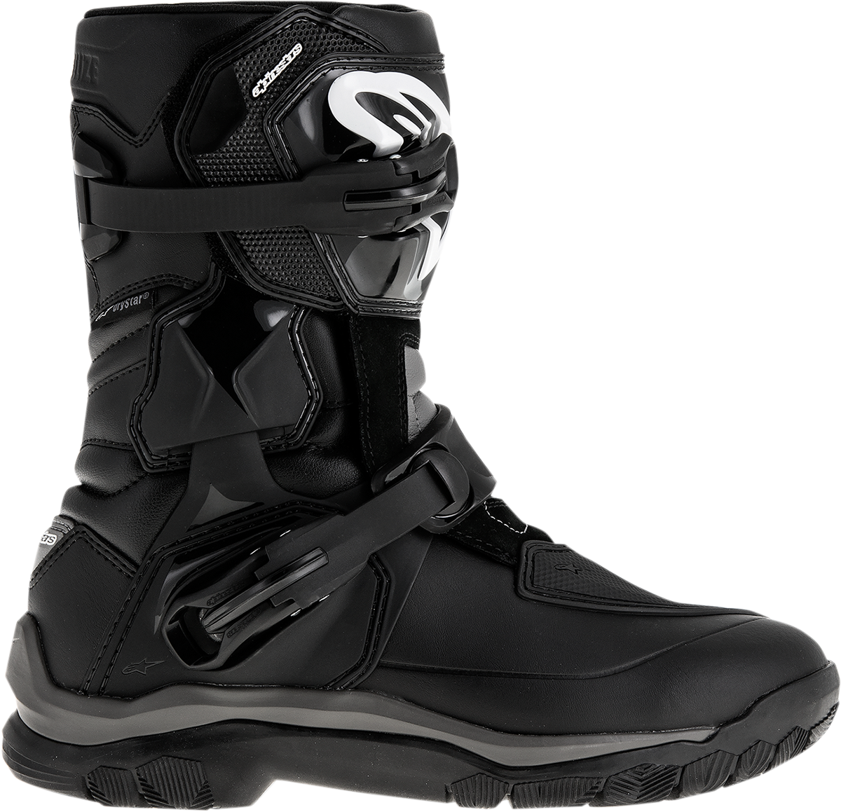 Alpinestars Belize Drystar® Boots in black, US 8, featuring durable leather and advanced support for motorcycling.