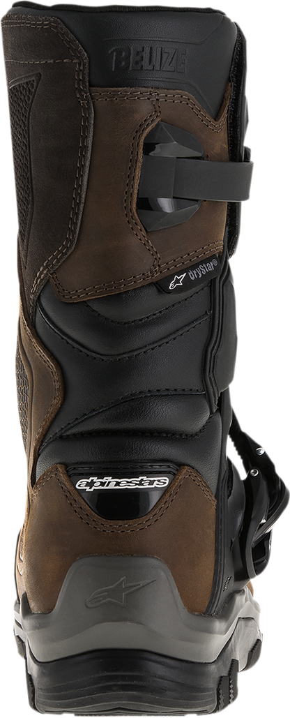 Alpinestars Belize Drystar® Boots in oiled brown with advanced support and weather resistance, US 7 / EU 39, on a white background.