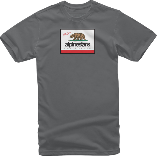 Alpinestars Cali 2.0 T-Shirt in charcoal, large size, featuring the Alpinestars logo on the front.