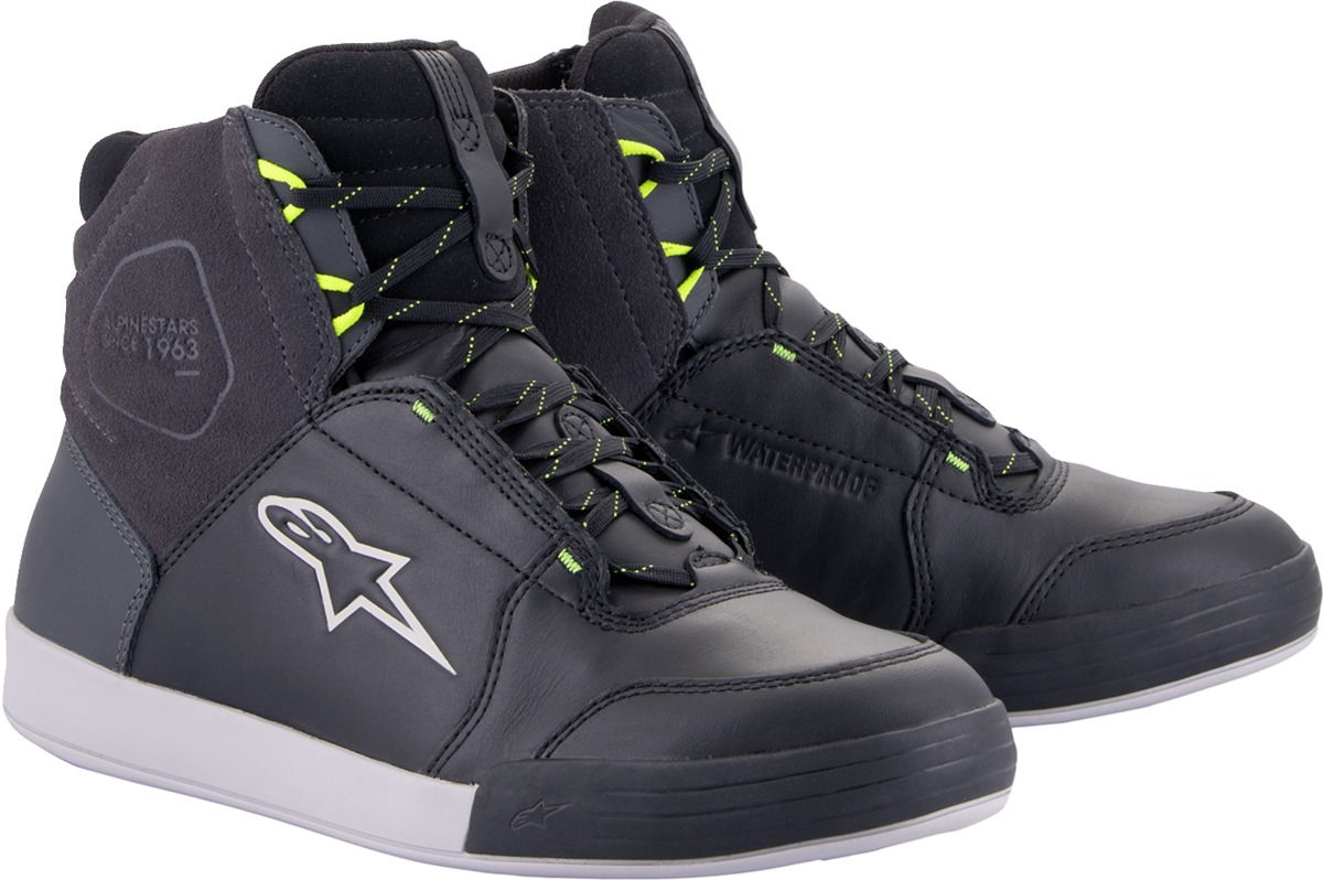 Alpinestars Chrome Waterproof Shoes in black and gray, US 13, EU 47, with sturdy design and durable materials.