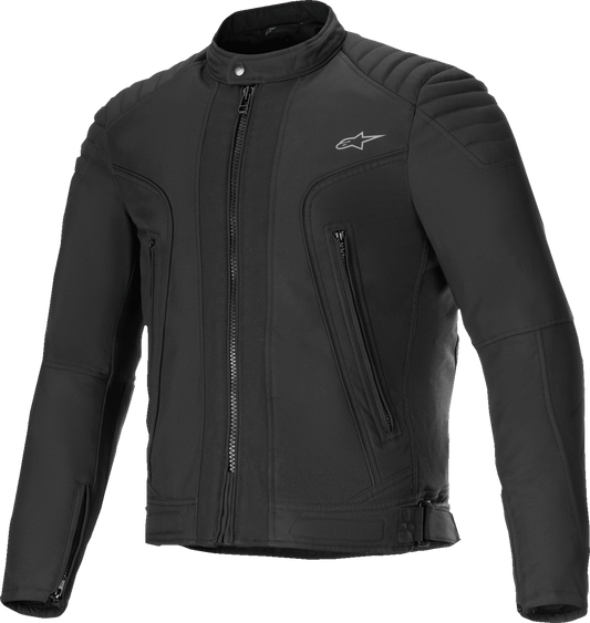 Alpinestars Clayton WR motorcycle jacket in black, size XL, featuring a durable textile design with protective armor details.