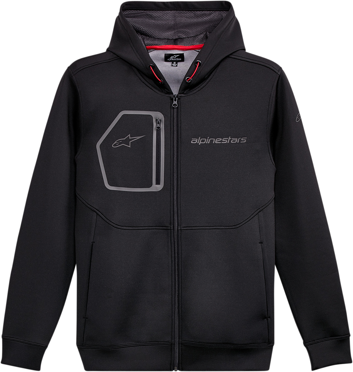 Alpinestars Convex Tech Hoodie in black, XL, featuring a front logo and modern athletic fit, casual streetwear style.
