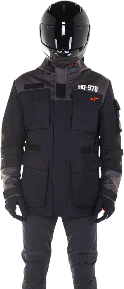 Alpinestars Daiji motorcycle jacket in black, 3XL, water-resistant textile with impact protectors for riding safety.