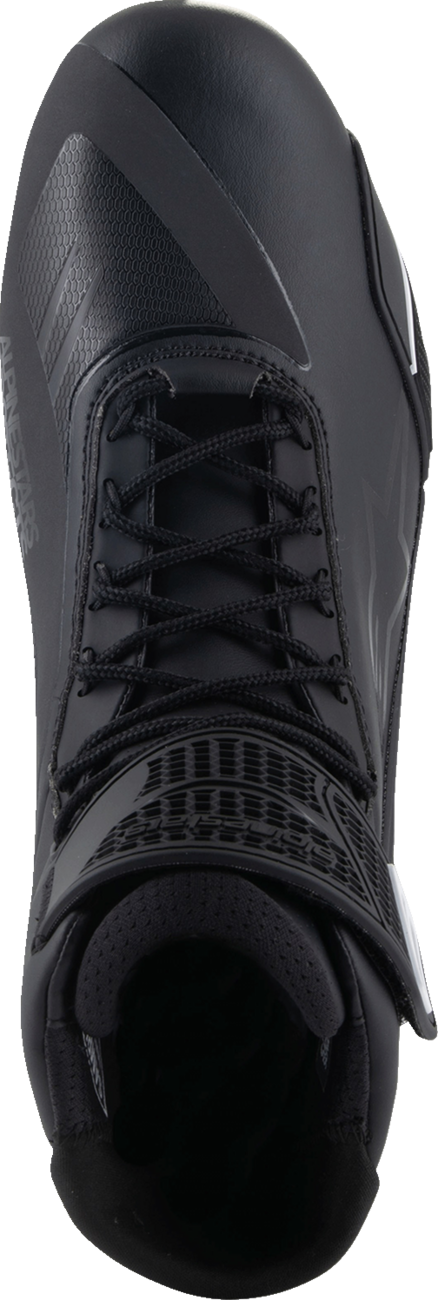 Alpinestars Faster-4 Road Cycling Shoes in black with US 9.5 size, featuring sleek design and secure closure for road biking.