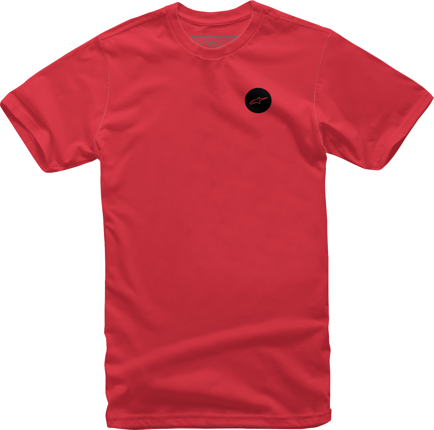 Alpinestars Faster T-Shirt in red, medium size, featuring the Alpinestars logo and design on the front.