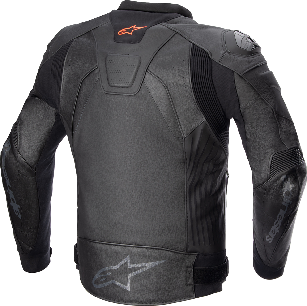 Alpinestars GP Plus v4 Leather Motorcycle Jacket in black with protective armor, race-inspired design, and advanced safety features.