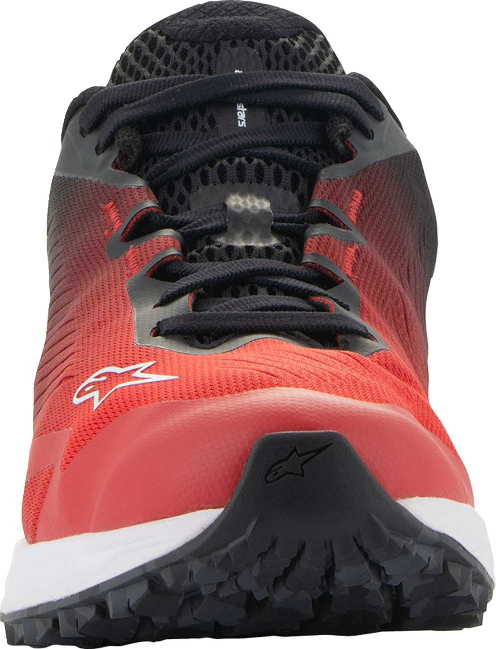 Alpinestars Meta Road V2 shoes in red, black, and white with durable, breathable performance design, US size 8.