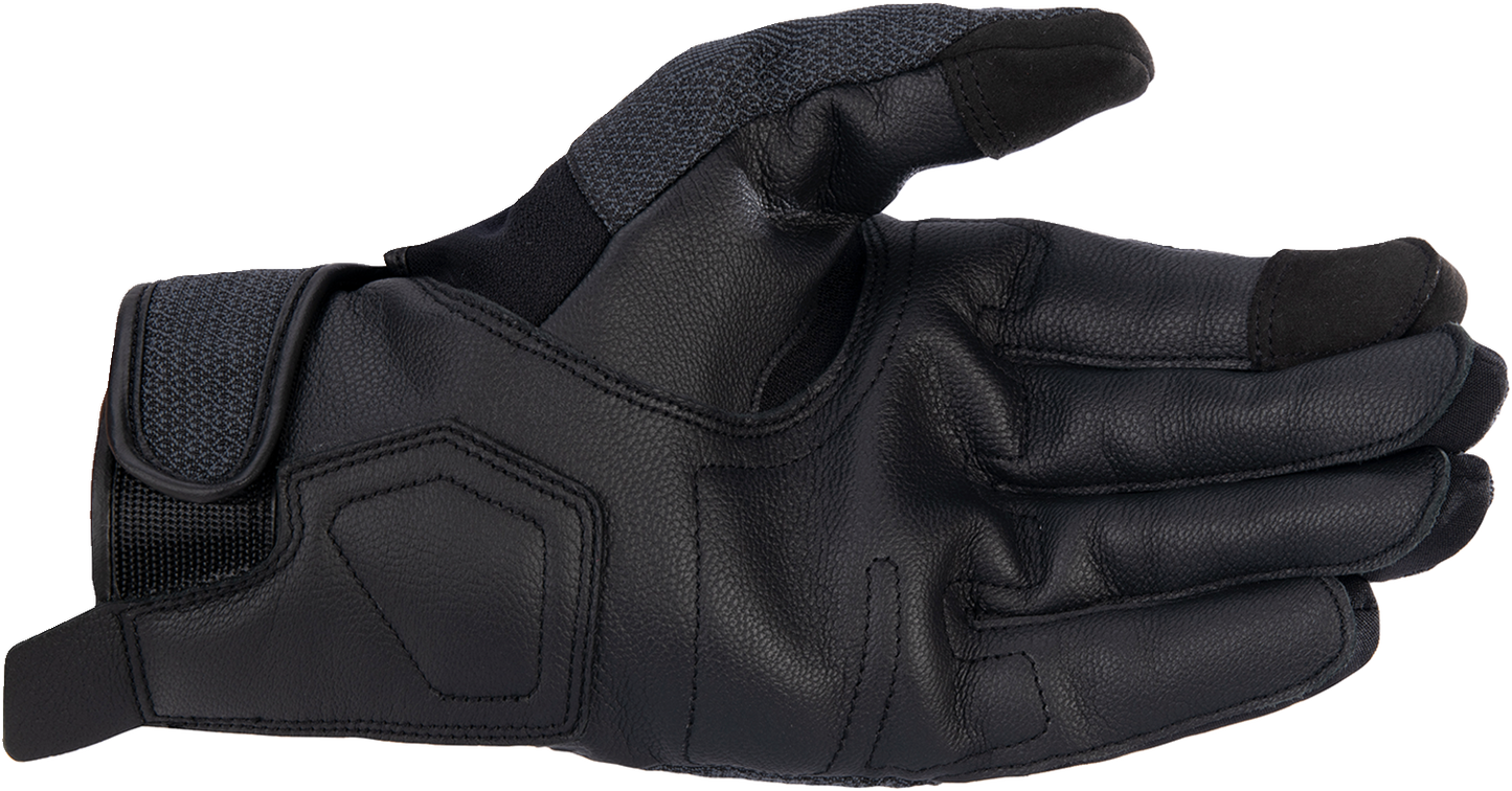 Alpinestars Morph Street Gloves in black, small size, featuring protective knuckles and adjustable wrist strap.