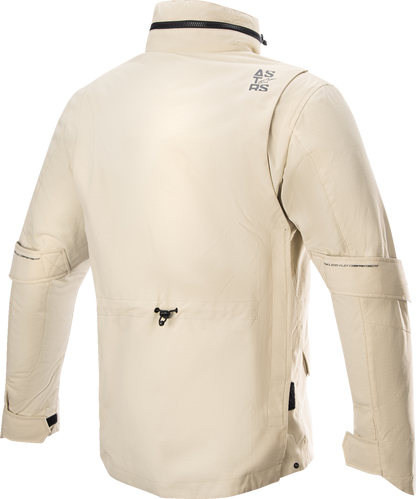 Alpinestars MSE Field Jacket 3XL in tan, lightweight waterproof streetwear for riders, showing front view with waterproof fabric.